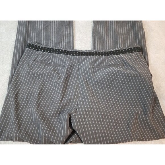 Old Navy Womens Pants 20 Regular Low Waist Wide Leg Gray Stripe STR203XE - Picture 6 of 8